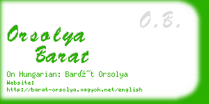 orsolya barat business card
